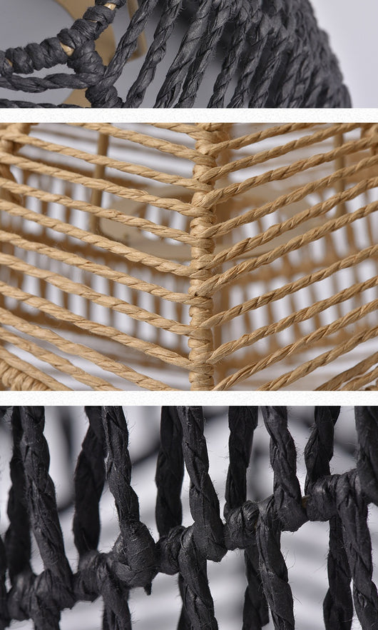 Lámpara Colgante Tejida a Mano con Cordón de Papel - Diseño Artesanal Creativo - Image 15