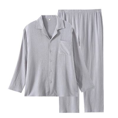 Pijama Holgado Plus Size para Hombre con Mangas Largas - Image 5