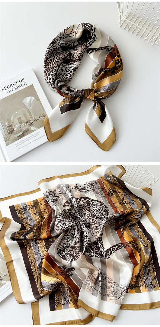 Pañuelo de Seda Cuadrado 70cm - Versátil para Primavera y Otoño - Image 54