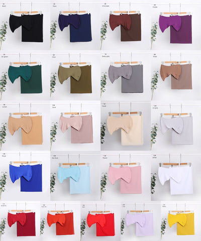 Pañuelo Modal Transpirable de Color Sólido con Gorro Integrado en Chiffon Perla - Image 28