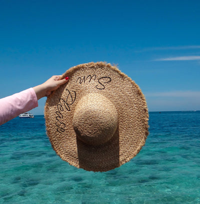Sombrero de Playa Mujer Estampado Letras - Colección Verano - Image 6