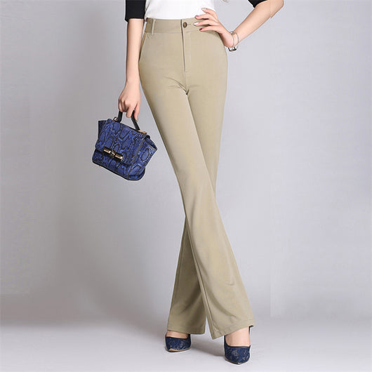 Pantalones Rectos Acampanados para Mujer Ejecutiva - Corte Alargado y Estilizante - Image 13