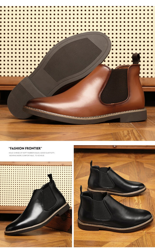 Botas de Cuero Estilo Británico Talla Grande para Hombre - Image 25