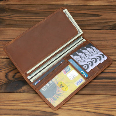 Billetera Larga de Cuero Crazy Horse para Hombre - Image 9