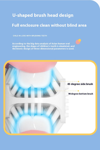 Cepillo de Dientes Eléctrico Infantil Ultrasónico 360° con Patrón Cartoon - Image 23