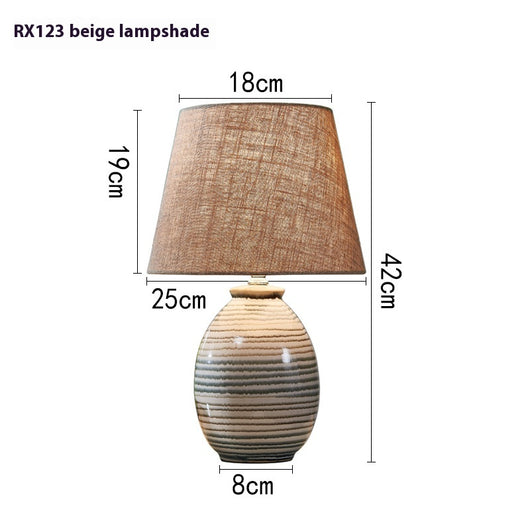 Lámpara de Mesa Minimalista Cerámica Moderna Chino para Dormitorio - Image 8