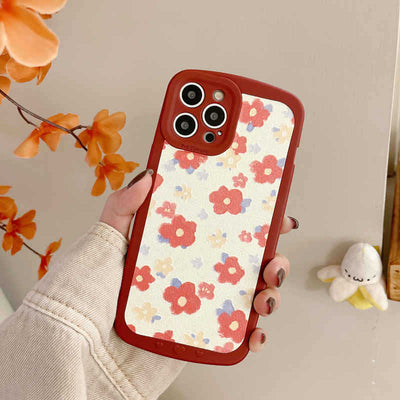 Funda Silicona para Teléfono Diseño Floral Burdeos Graffiti - Image 7