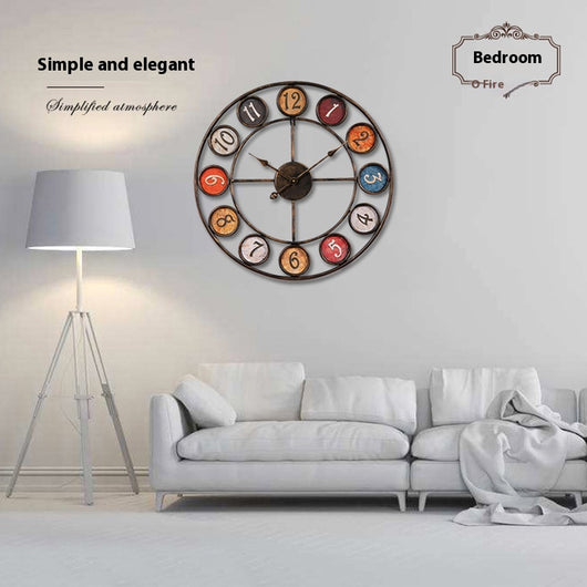 Reloj de Pared Retro Minimalista en Hierro - Diseño Industrial Moderno - Image 4