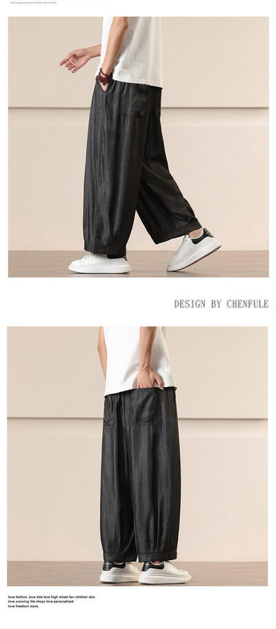 Pantalones Harem Retro Sueltos Talla Grande para Hombre - Image 12