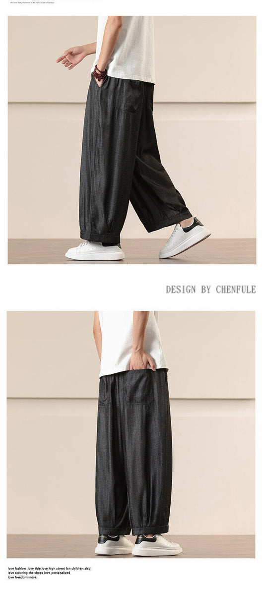 Pantalones Harem Retro Sueltos Talla Grande para Hombre - Image 12
