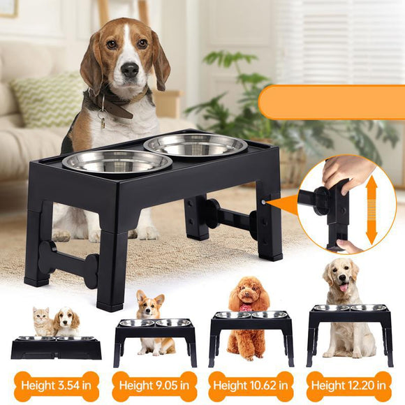Comedero Elevado para Perros Medianos y Grandes con Protección Cervical Anti-volcado