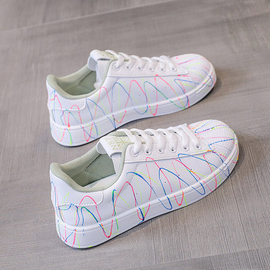 Zapatillas Blancas Luminosas con Diseño Estelar para Mujer - Image 10