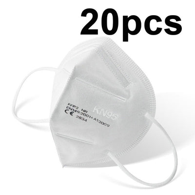 White FFP2 NR KN95 dust-proof face mask with ear loops, indicating a quantity of 200 pieces. - Image 3