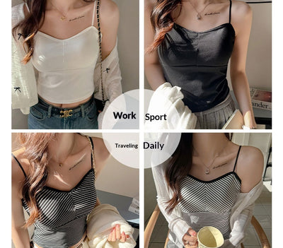 Camiseta Tirantes Rayada con Sostén Acolchado - Lencería Sexy y Cómoda - Image 17