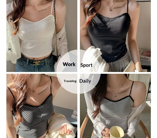 Camiseta Tirantes Rayada con Sostén Acolchado - Lencería Sexy y Cómoda - Image 17
