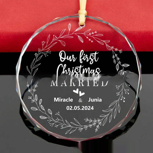 Adorno Navideño de Cristal Transparente con Patrón Cartoon - Image 10