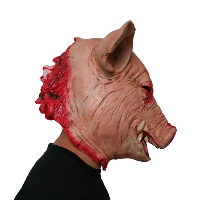 Máscara Latex de Cabeza de Cerdo Descompuesta para Halloween - Image 2