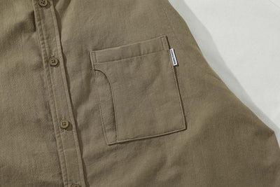 Camisa Suelta de Solapa con Combinación de Colores - Estilo Japonés Verano - Image 14