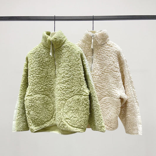 Abrigo Suéter Polar con Cuello Alto y Detalles de Costura Cordero - Image 10