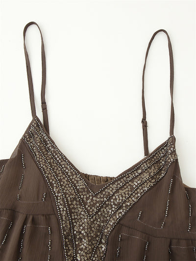 Blusa Escotada con Lentejuelas y Bordados Delicados - Image 16
