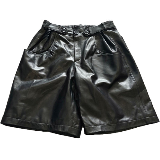 Pantalones de Cuero Ancho Cintura Alta - Image 17