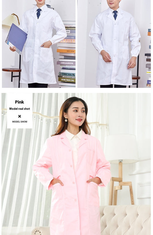 Bata Blanca de Laboratorio Manga Larga Unisex - Image 19