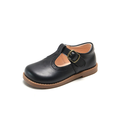Zapatos de Cuero Estilo Británico para Niñas con Suela Blanda y Velcro - Image 9