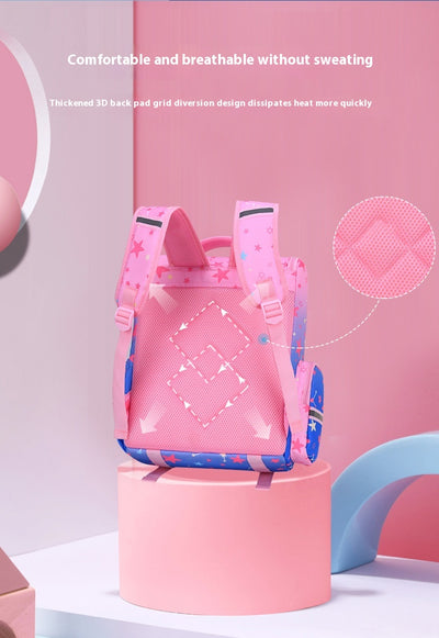 Mochila Escolar Degradado Cielo Estrellado con Protección Dorsal - Image 13