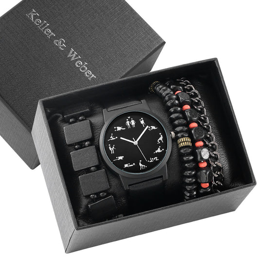 Conjunto de Regalo Reloj de Moda para Hombre con Pulsera Cuarzo - Image 3
