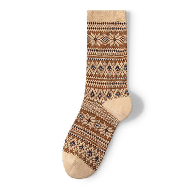 Calcetines Artísticos Étnicos Retro Tubo Medio en Algodón - Image 16