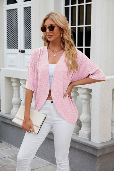 Cardigan Tejido de Manga Corta para Oficina - Image 30