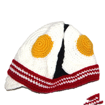 Gorro Tejido a Mano Huevo Divertido para Fiestas Invernales - Image 6