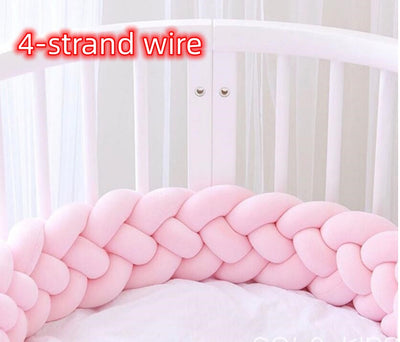 Protectores de Cuna Trenzados Alargados con Almohada Decorativa - Image 48