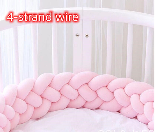 Protectores de Cuna Trenzados Alargados con Almohada Decorativa - Image 48