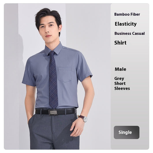 Camisa Ejecutiva de Fibra de Bambú sin Planchado con Elasticidad - Image 12
