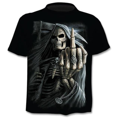 Playera Hombre Estilo Punk Calavera Gótica - Image 5