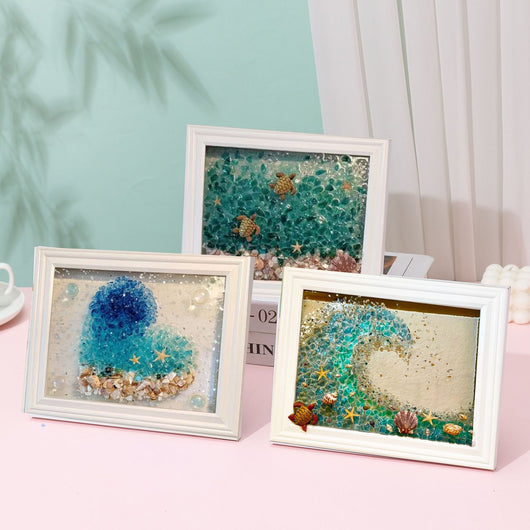 Marco Decorativo con Pintura en Vidrio para Fotos