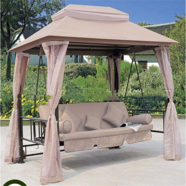 Sillón Mecedora de Hierro Forjado para Tres Personas - Ideal para Terrazas y Patios