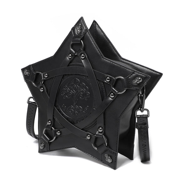 Mochila Crossbody Gótica Acolchada para Mujer