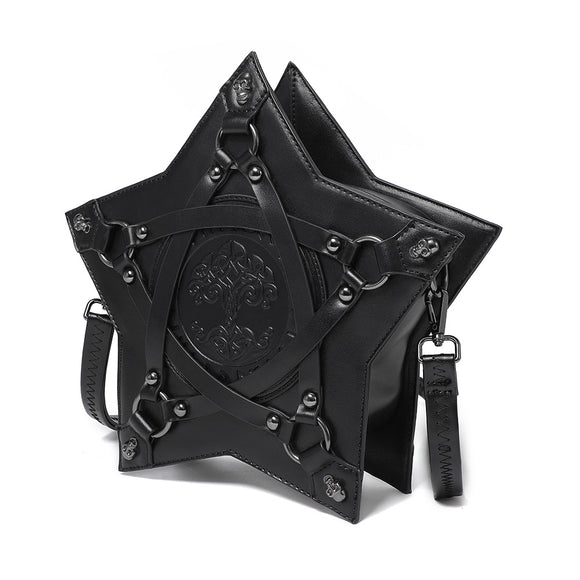 Mochila Crossbody Gótica Acolchada para Mujer