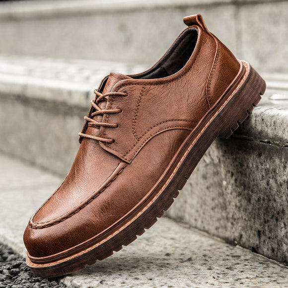 Zapatos de Cuero Casual Estilo Británico - Versátiles y Elegantes
