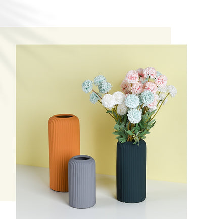 Jarrón Cerámico Minimalista Morandi Boca Ancha para Flores Secas - Image 12