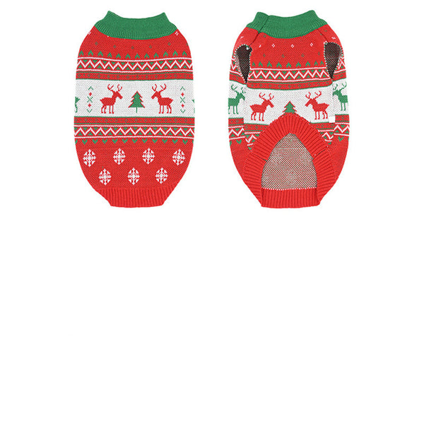 Suéter Navideño Cálido para Mascotas - Diseño Festivo Reno y Animales