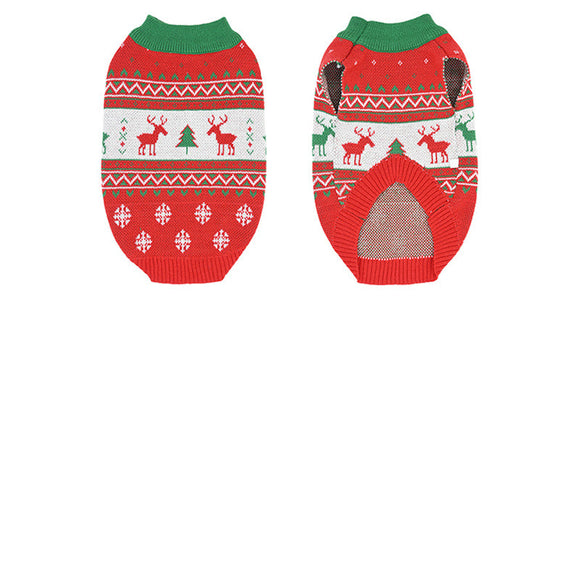 Suéter Navideño Cálido para Mascotas - Diseño Festivo Reno y Animales