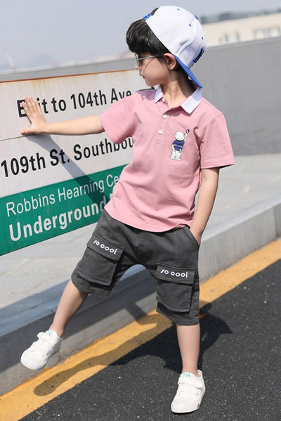Conjunto de Ropa de Verano para Niños - Playeras de Manga Corta - Image 5