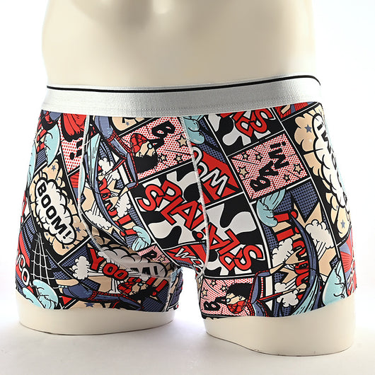 Boxers Hombre Estampado Floral Seda de Hielo Cintura Media Transpirables - Image 56