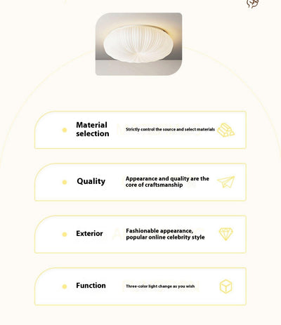 Lámpara de Techo Minimalista Nórdica Crema - Protección Ocular y Diseño Moderno - Image 11