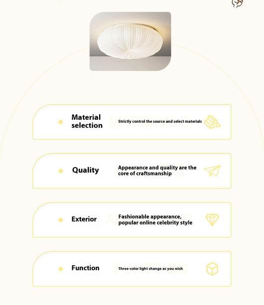 Lámpara de Techo Minimalista Nórdica Crema - Protección Ocular y Diseño Moderno - Image 11