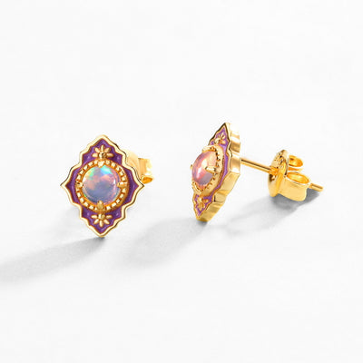 Aretes Ópalo Degradado con Esmalte Brillante - Image 10
