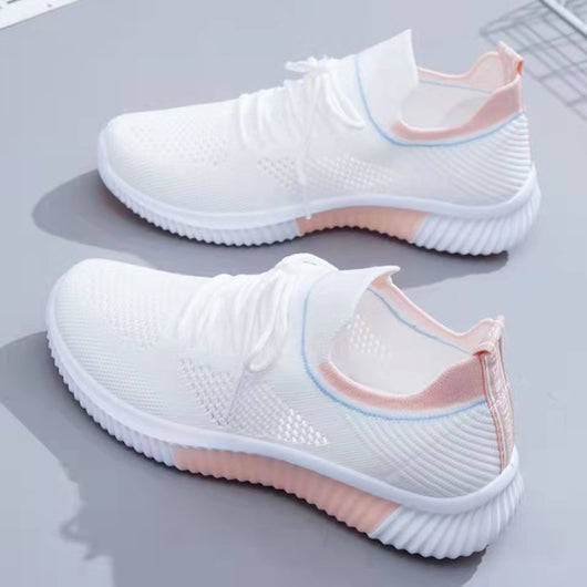 Zapatillas Deportivas Flyknit Blancas Transpirables - Malla Fresca para Verano - Image 11